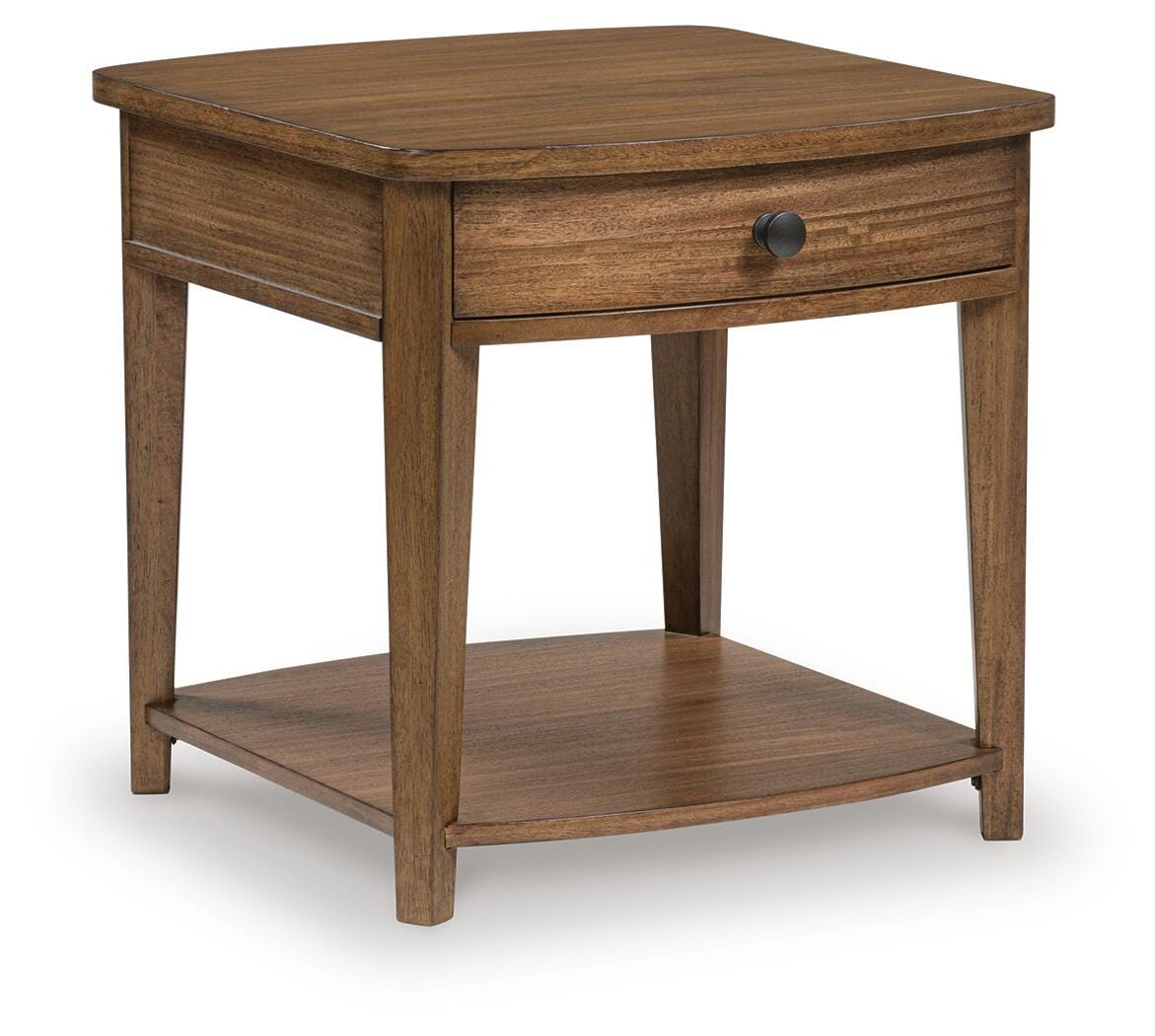 Burkbyer End Table - Light Brown (1)