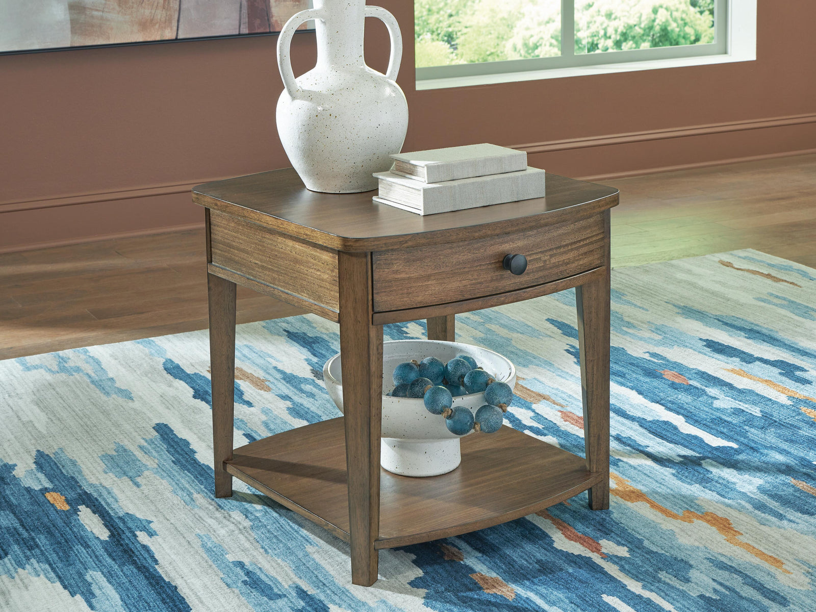 Burkbyer End Table - Light Brown (2)