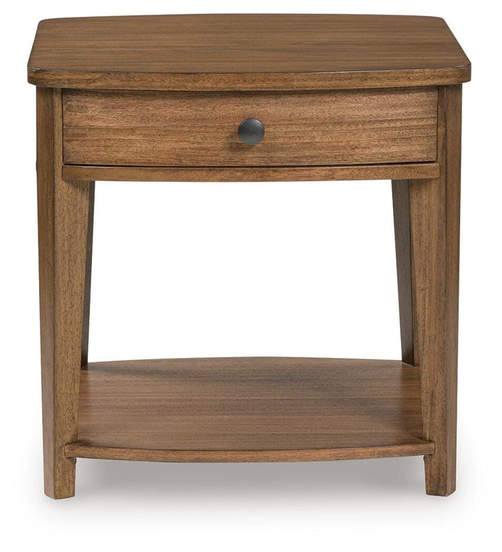 Burkbyer End Table - Light Brown (3)