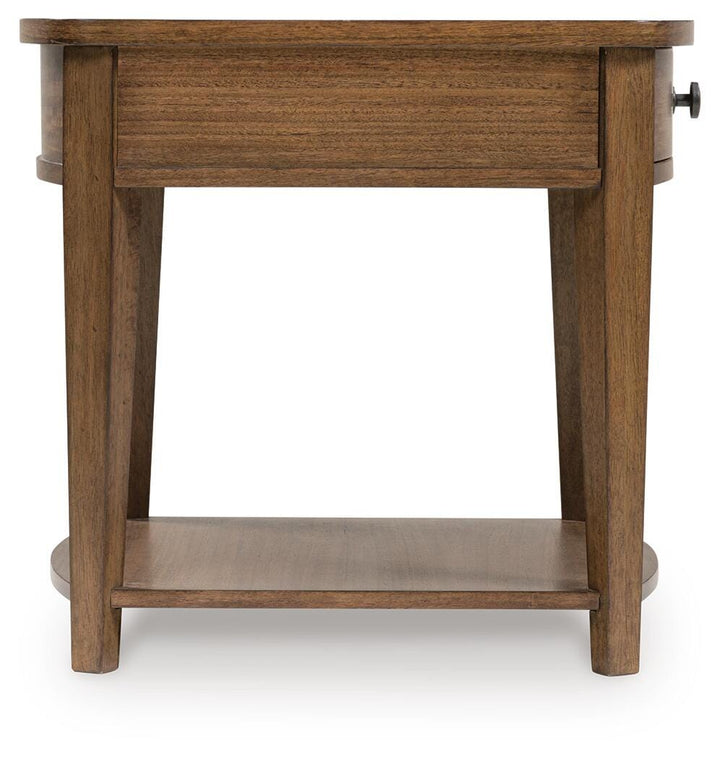 Burkbyer End Table - Light Brown (4)