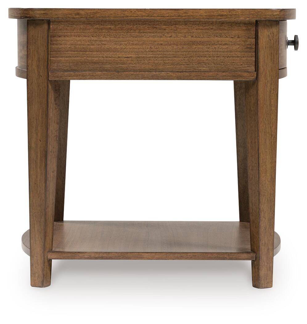 Burkbyer End Table - Light Brown (4)