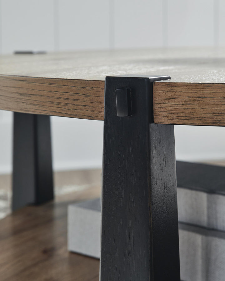 Ridgester Coffee Table - Light Brown/Black (4)