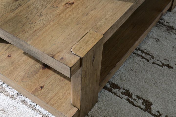 Flangren Coffee Table - Light Brown (5)