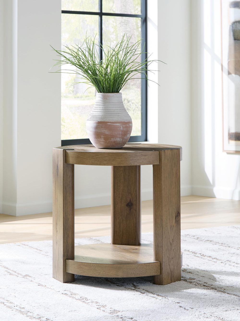 Flangren End Table - Light Brown (2)
