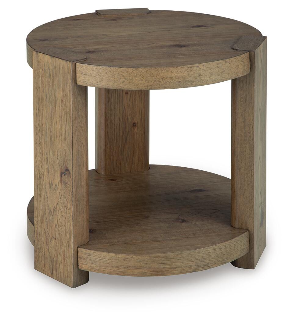 Flangren End Table - Light Brown (4)