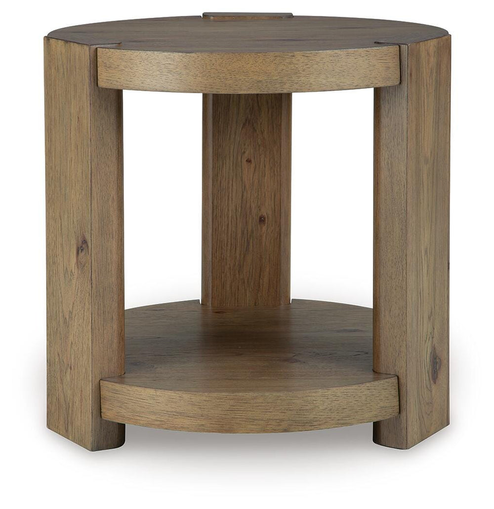 Flangren End Table - Light Brown (3)