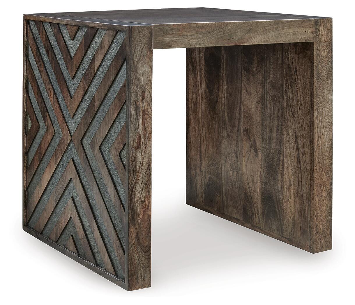 Dreggan End Table - Dark Brown (1)