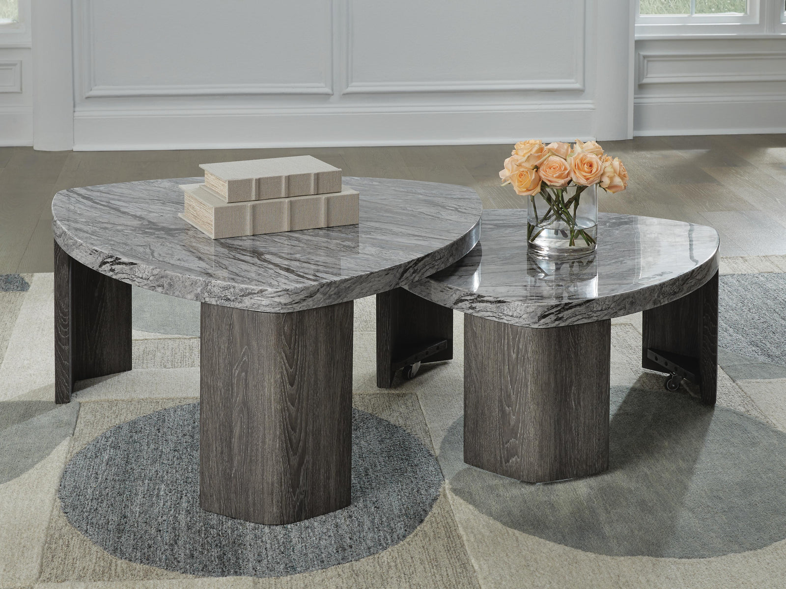 Surmour Stacked Coffee Table - Gray (2)