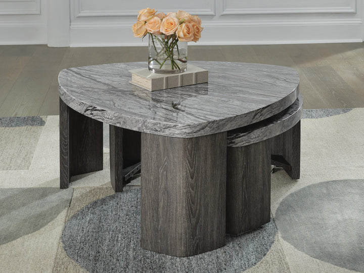 Surmour Stacked Coffee Table - Gray (6)