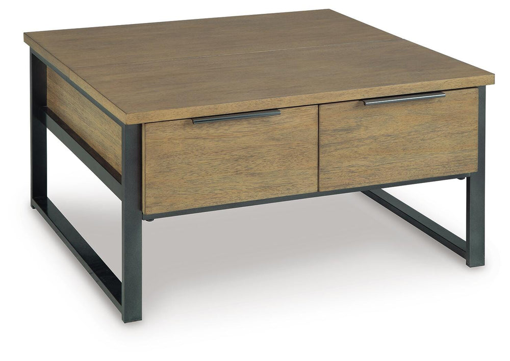 Montia Lift-Top Coffee Table - Light Brown (1)