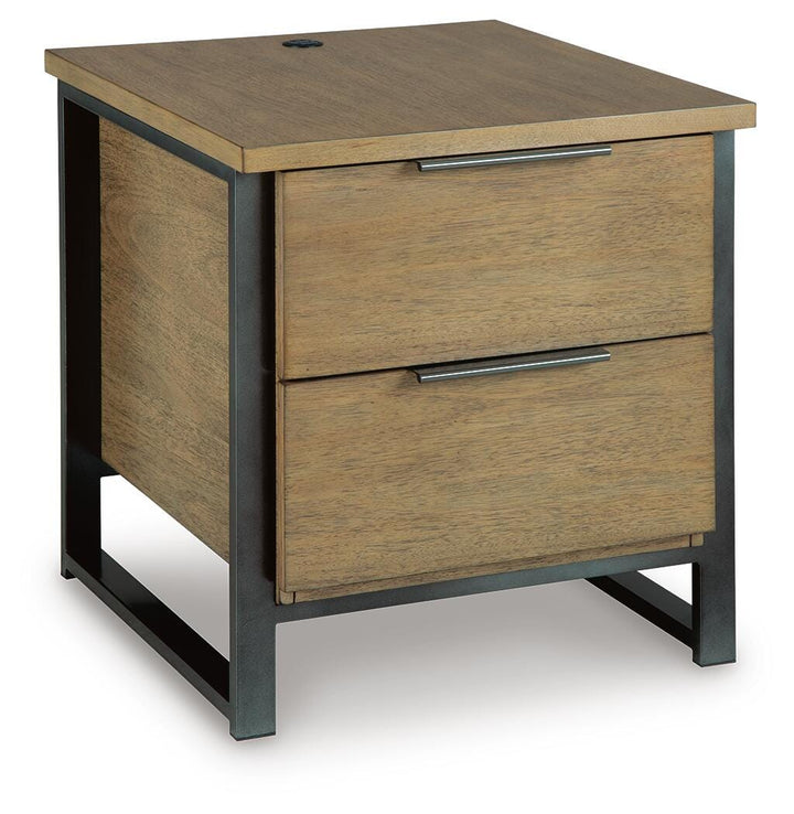 Montia End Table - Light Brown (1)