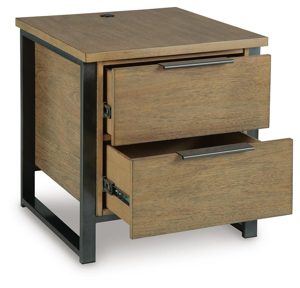 Montia End Table - Light Brown (3)