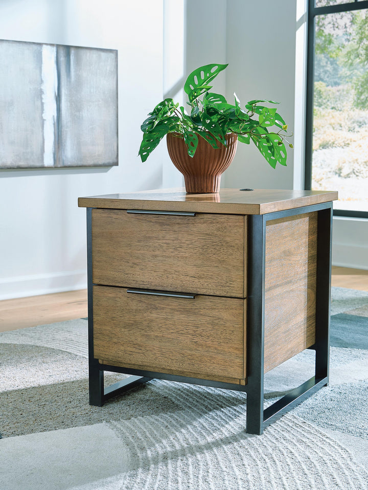 Montia End Table - Light Brown (2)
