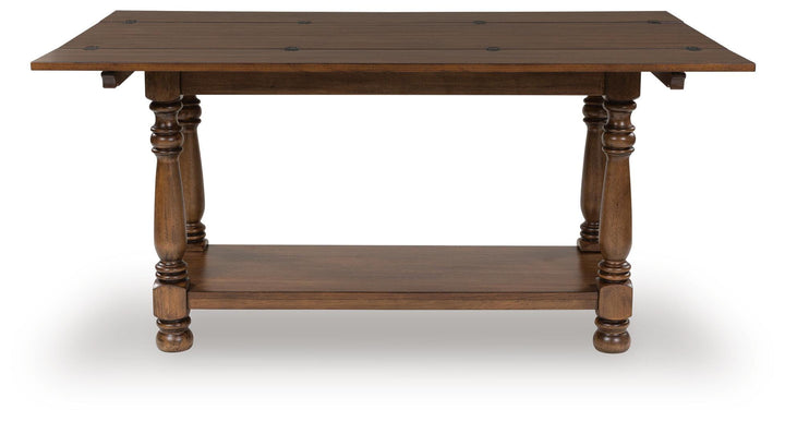 Sturlayne Flip Top Sofa Table - Dark Brown (4)