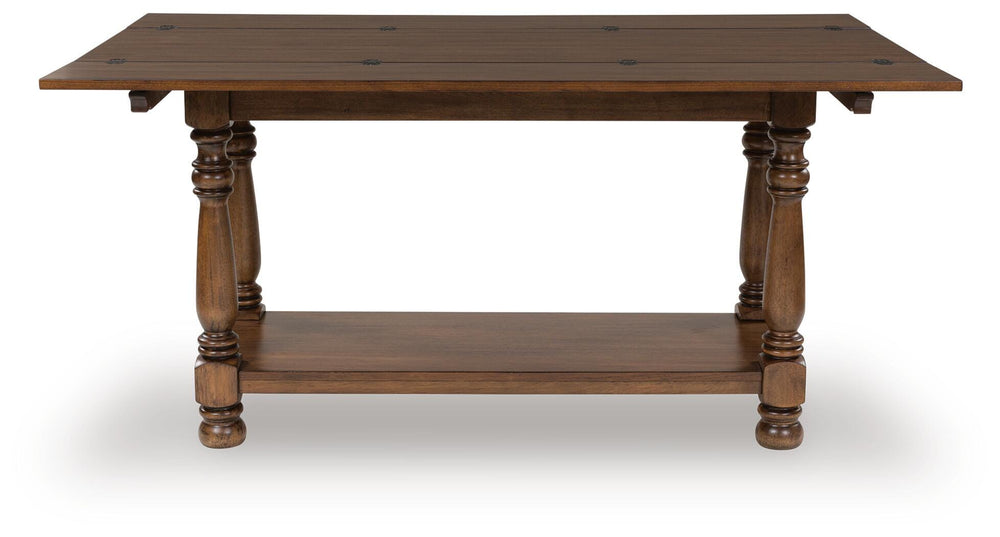 Sturlayne Flip Top Sofa Table - Dark Brown (4)