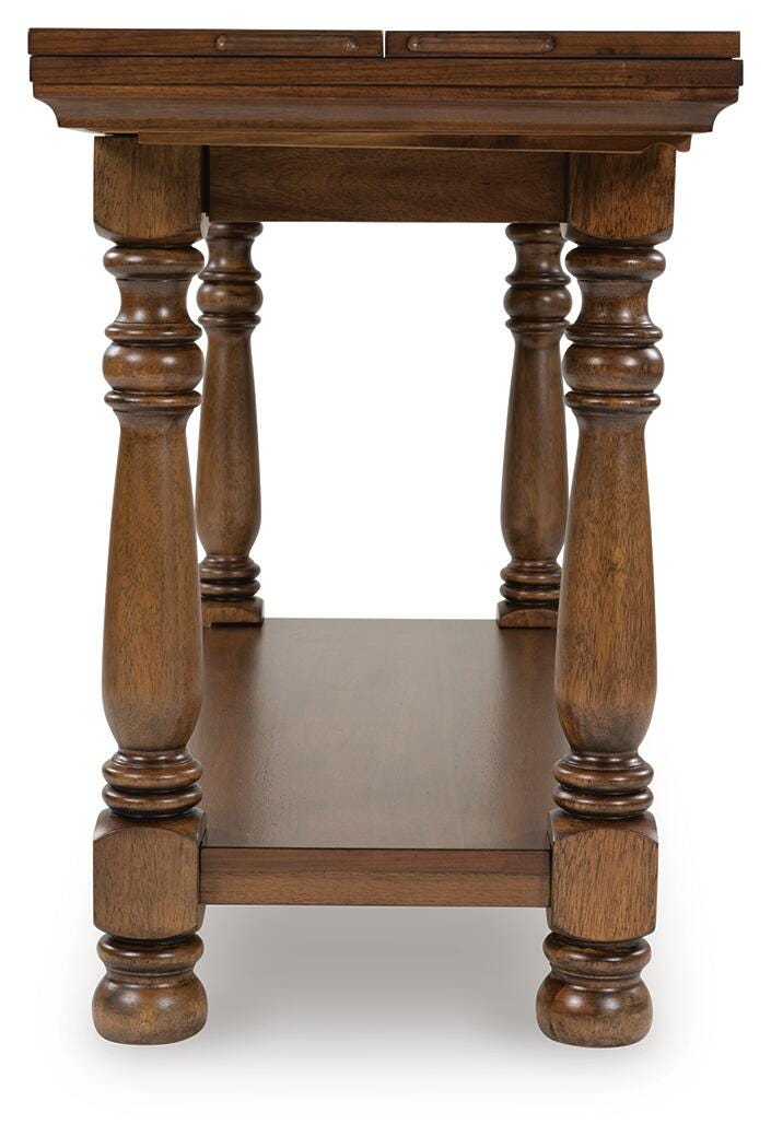 Sturlayne Flip Top Sofa Table - Dark Brown (5)