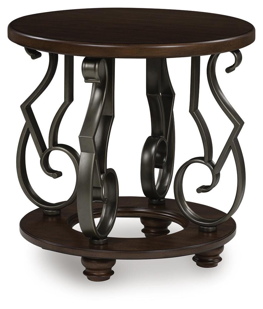 Frallyn End Table - Dark Brown (1)