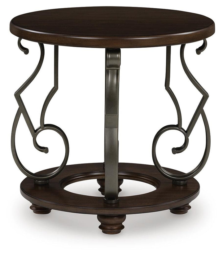 Frallyn End Table - Dark Brown (3)