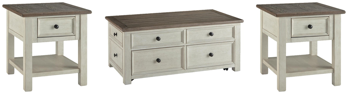 Bolanburg Coffee Table and 2 End Tables - Two-tone (1)