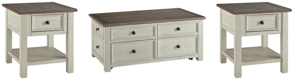 Bolanburg Coffee Table and 2 End Tables - Two-tone (1)
