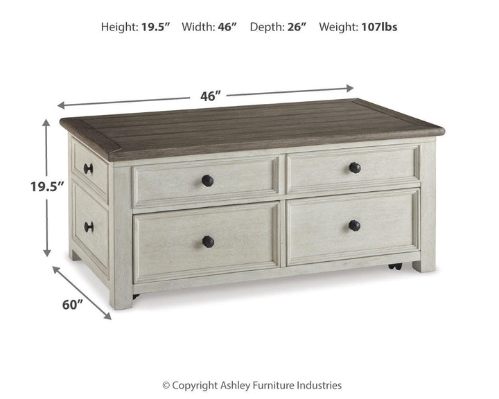 Bolanburg Coffee Table with Lift Top - White (4)