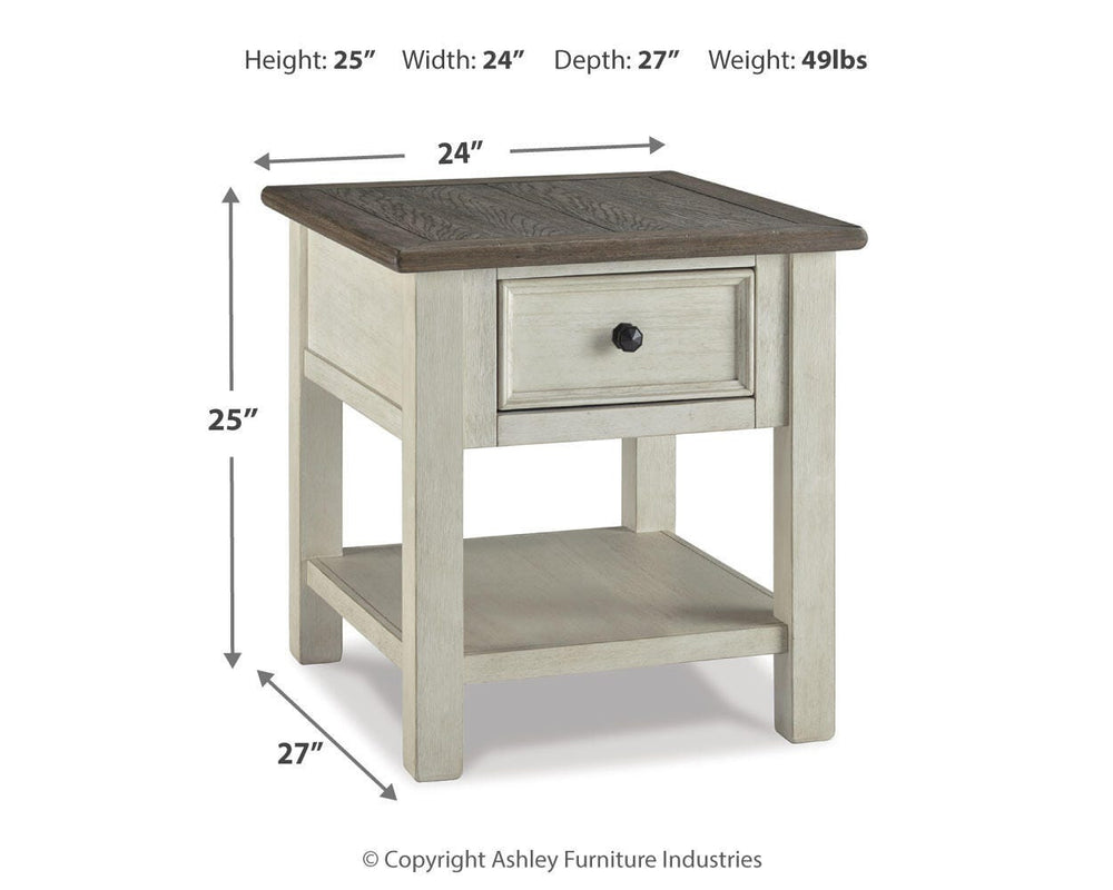Bolanburg End Table - White (3)