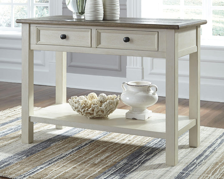 Bolanburg Sofa/Console Table - White (2)