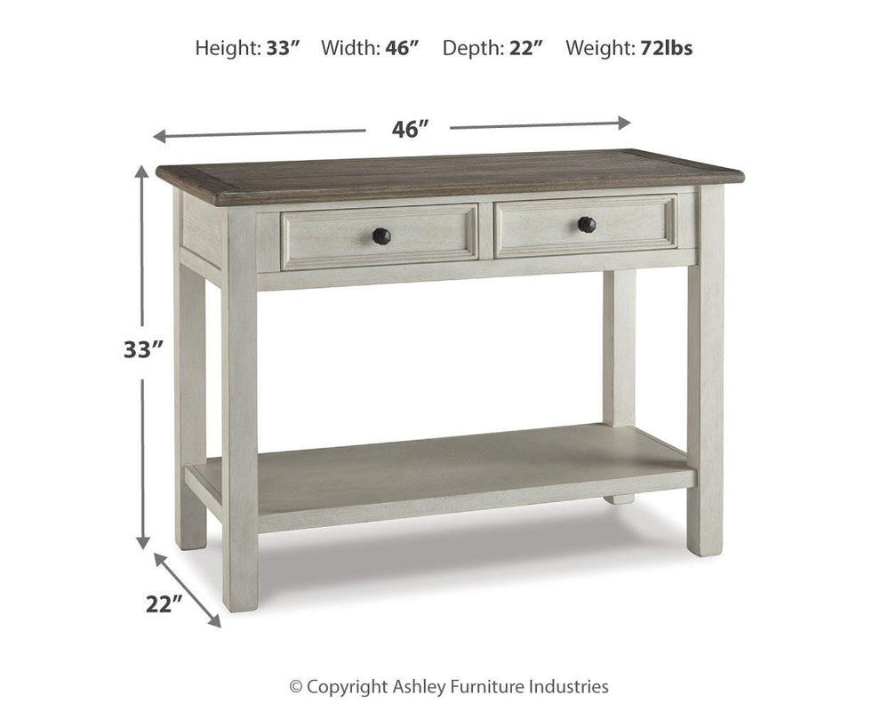 Bolanburg Sofa/Console Table - White (3)