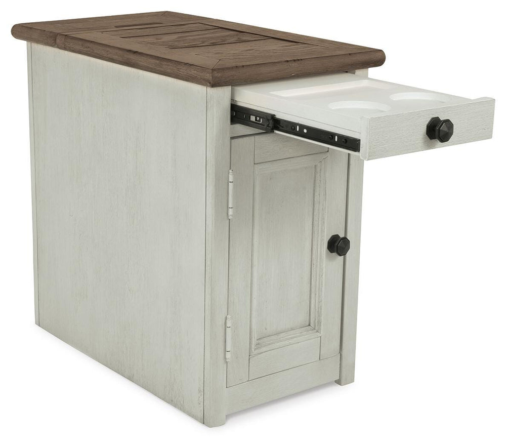 Bolanburg Chairside End Table with USB Ports & Outlets - White (5)
