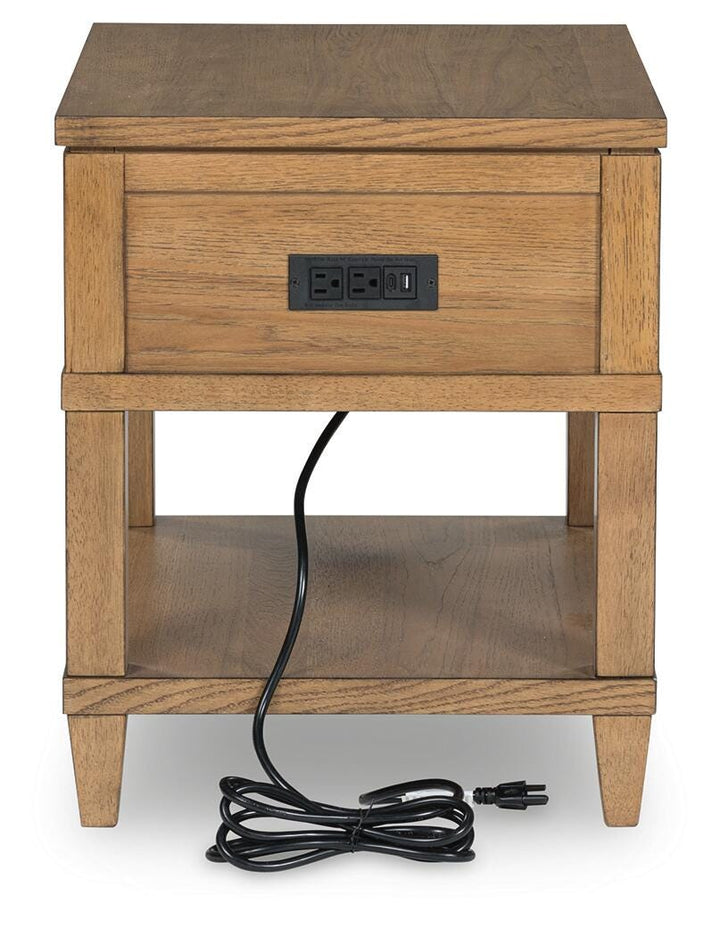 Sharlance End Table - Light Brown (6)