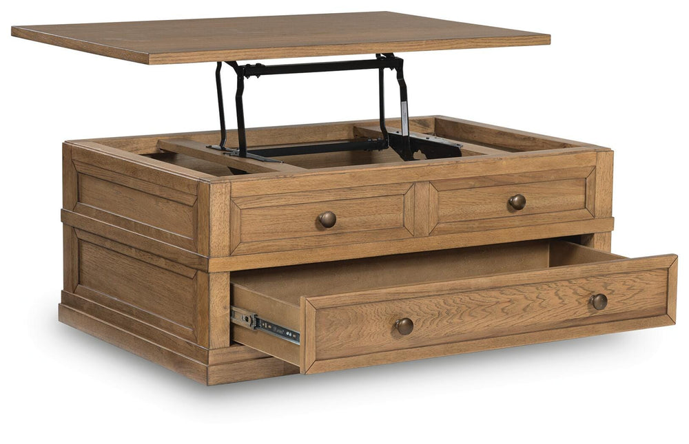 Sharlance Lift-Top Coffee Table - Light Brown (3)