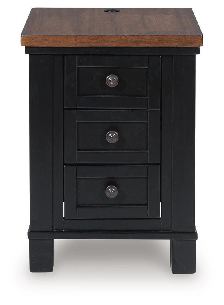 Wildenauer Chairside End Table - Black (4)