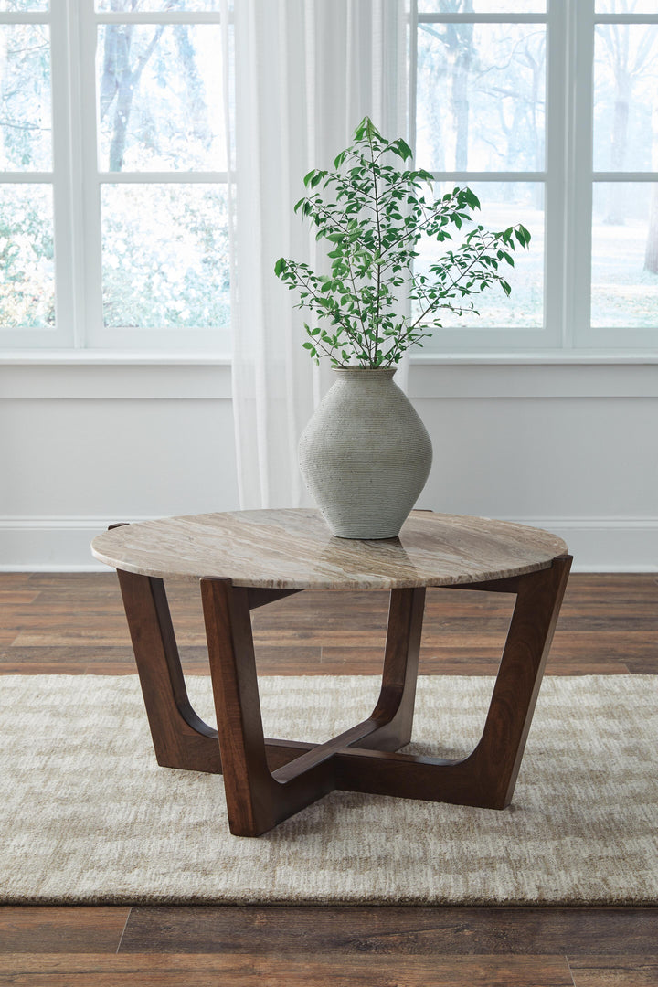 Tanidore Coffee Table - Light Brown (2)