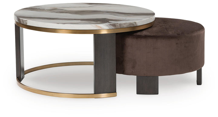 Jazmore Nesting Coffee Table (Set of 2) - Dark Brown (4)