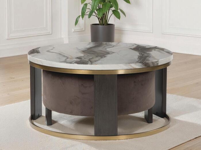Jazmore Nesting Coffee Table (Set of 2) - Dark Brown (2)