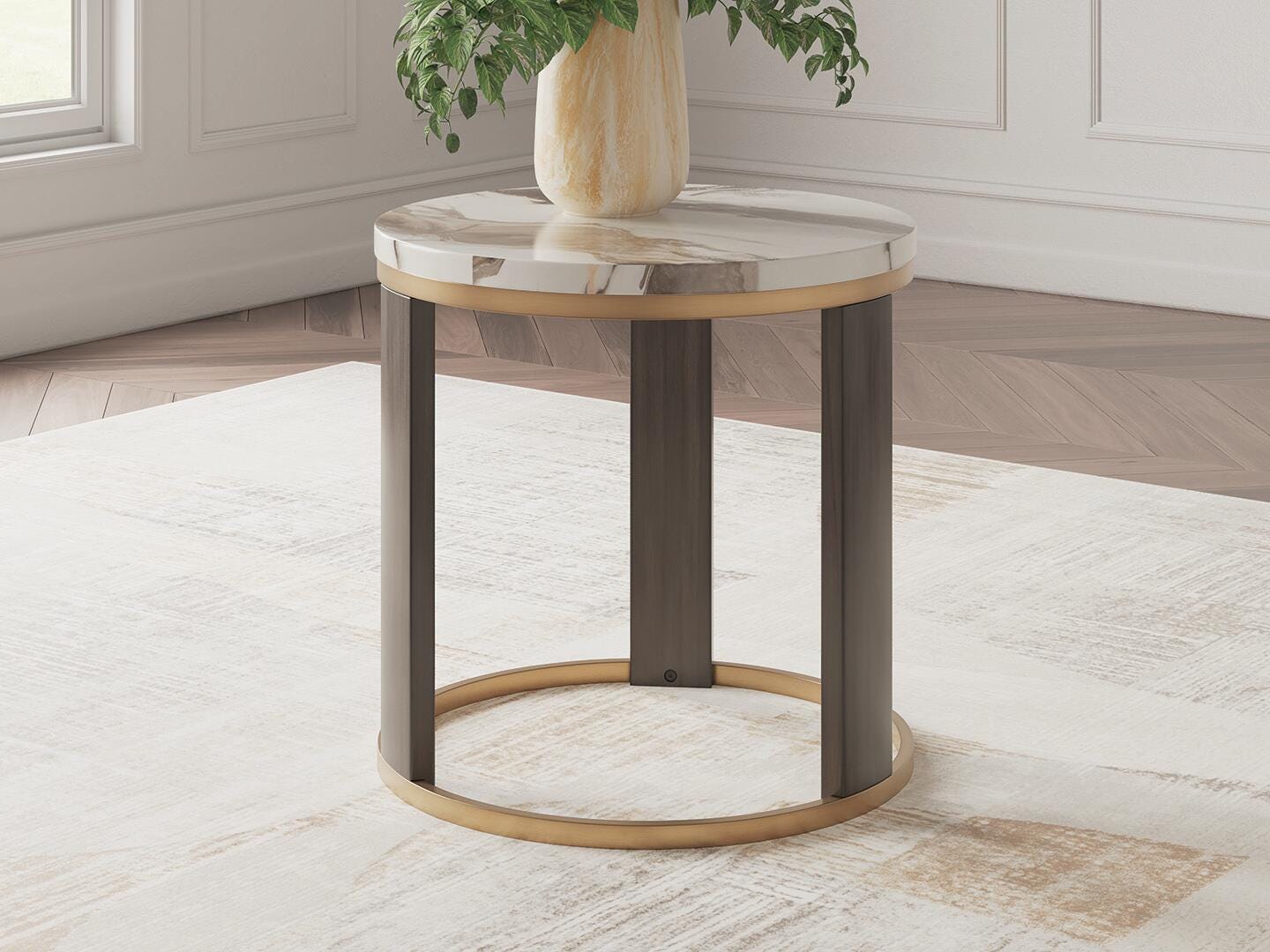 Jazmore End Table - Dark Brown (2)