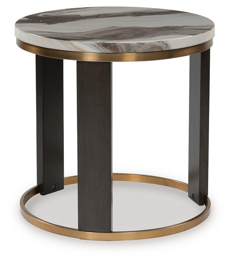 Jazmore End Table - Dark Brown (1)