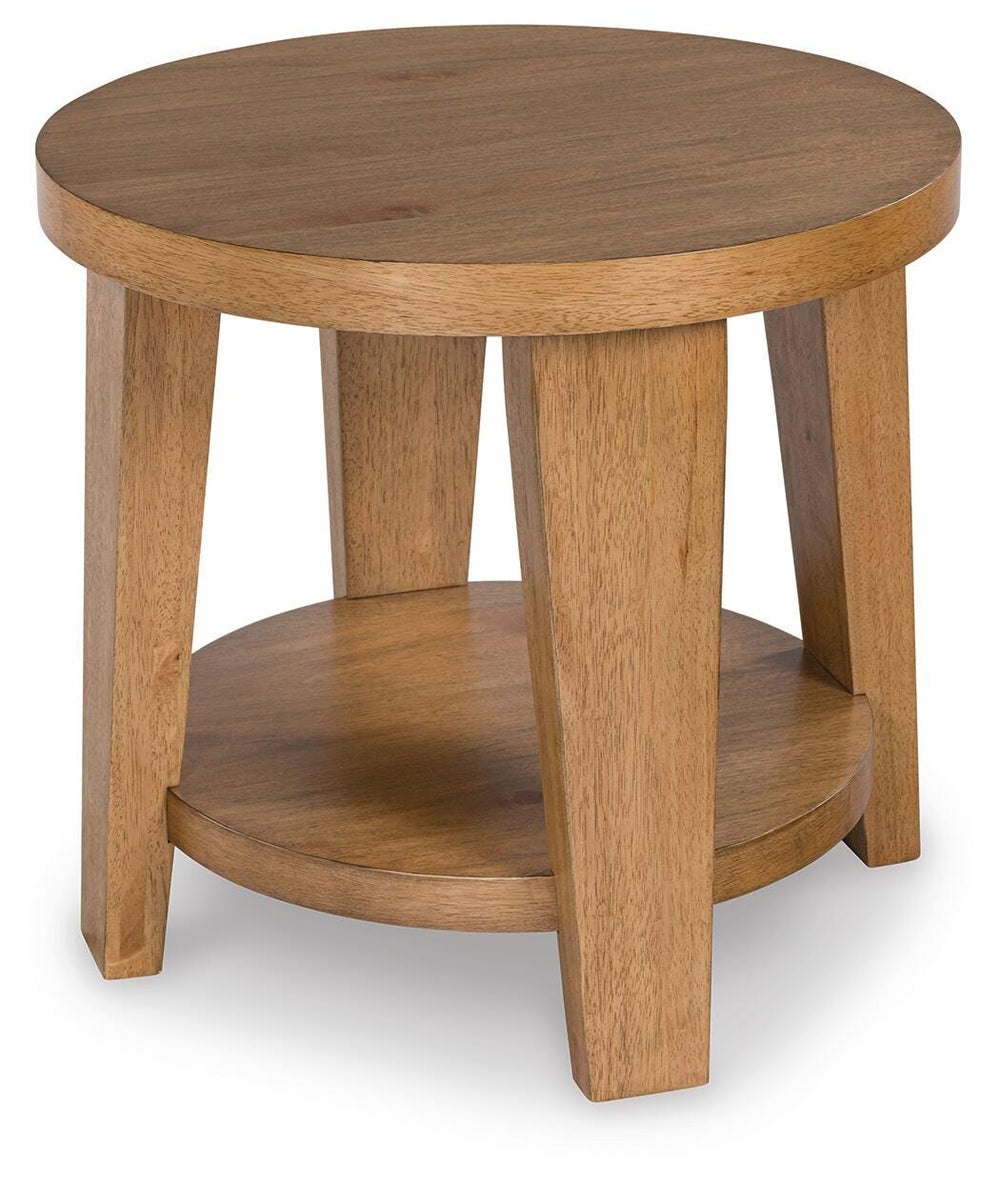 Kristiland End Table - Light Brown (3)