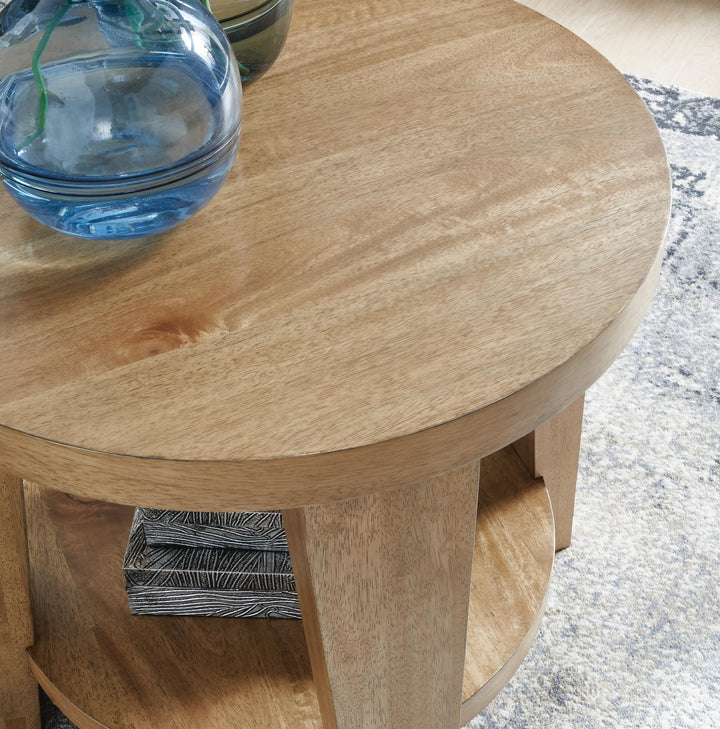 Kristiland End Table - Light Brown (6)