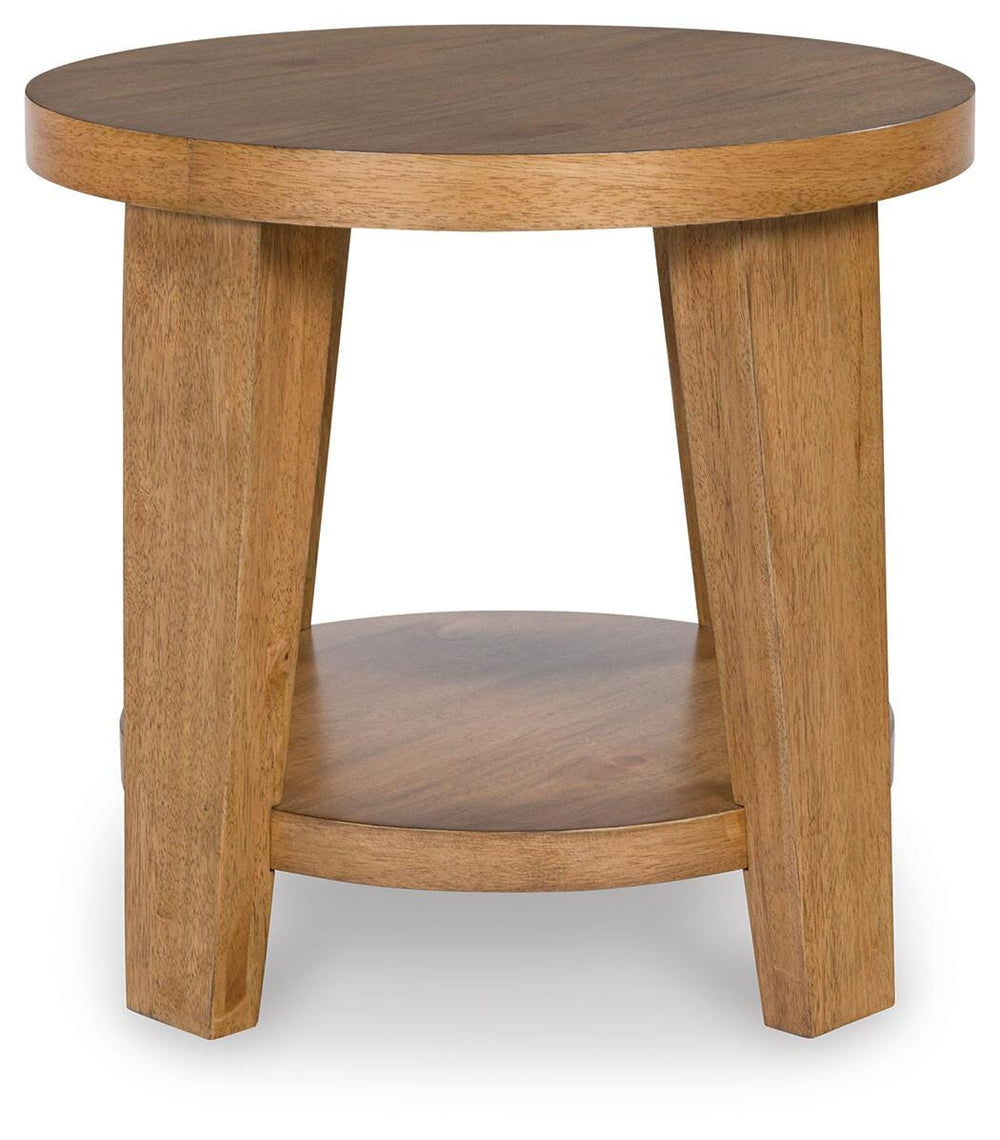 Kristiland End Table - Light Brown (4)
