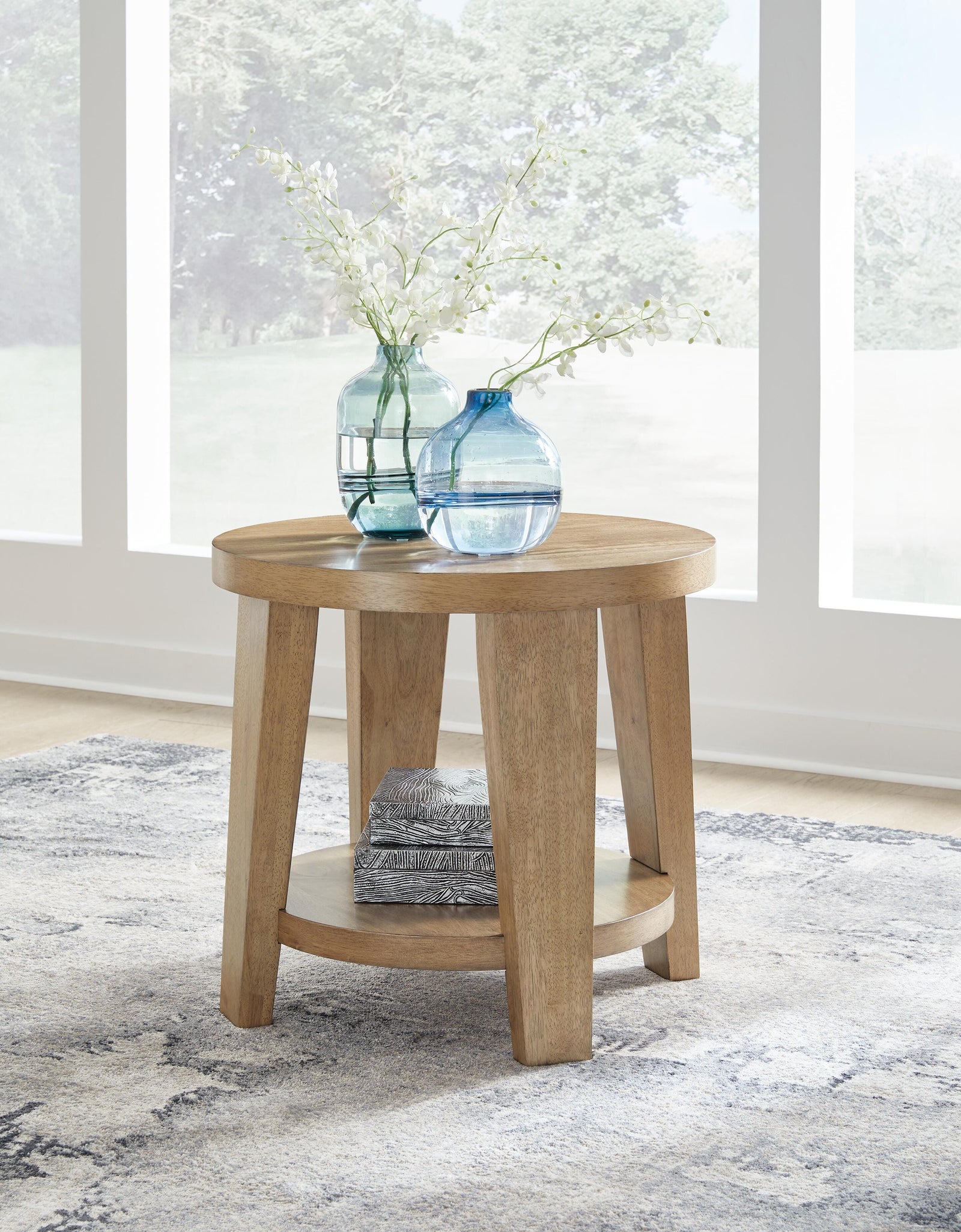 Kristiland End Table - Light Brown (2)