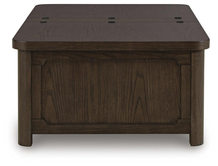 Breckington Coffee Table With Storage - Dark Brown (5)