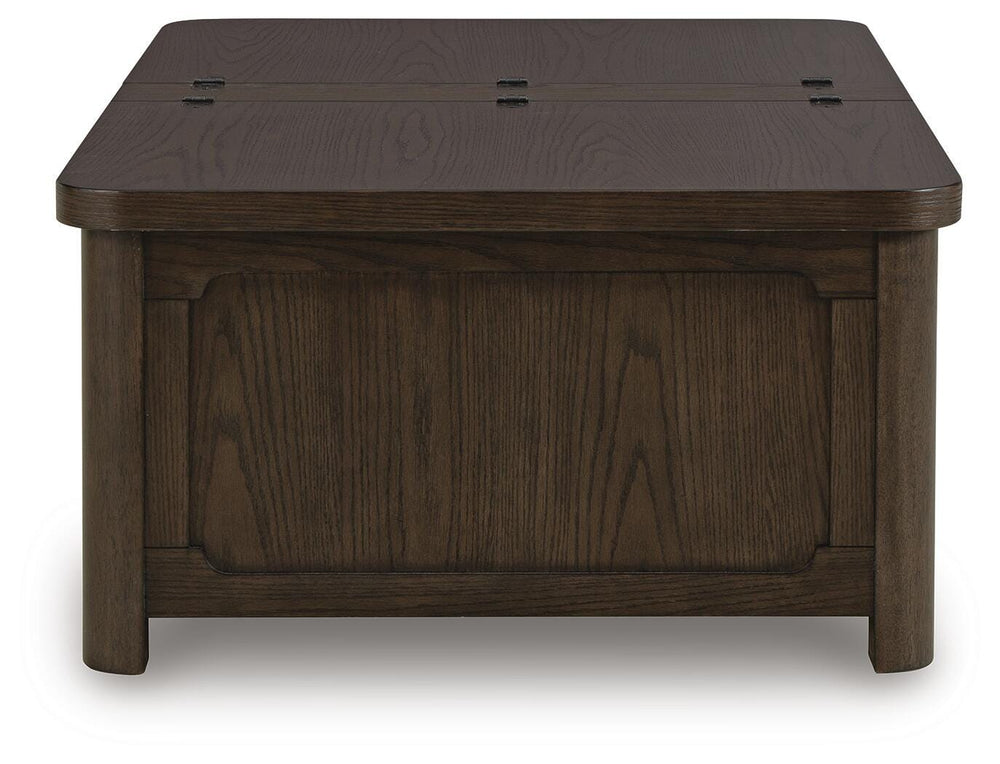 Breckington Coffee Table With Storage - Dark Brown (5)