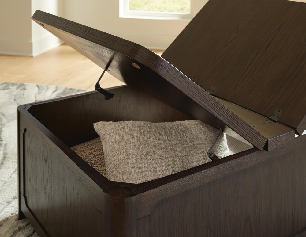 Breckington Coffee Table With Storage - Dark Brown (8)