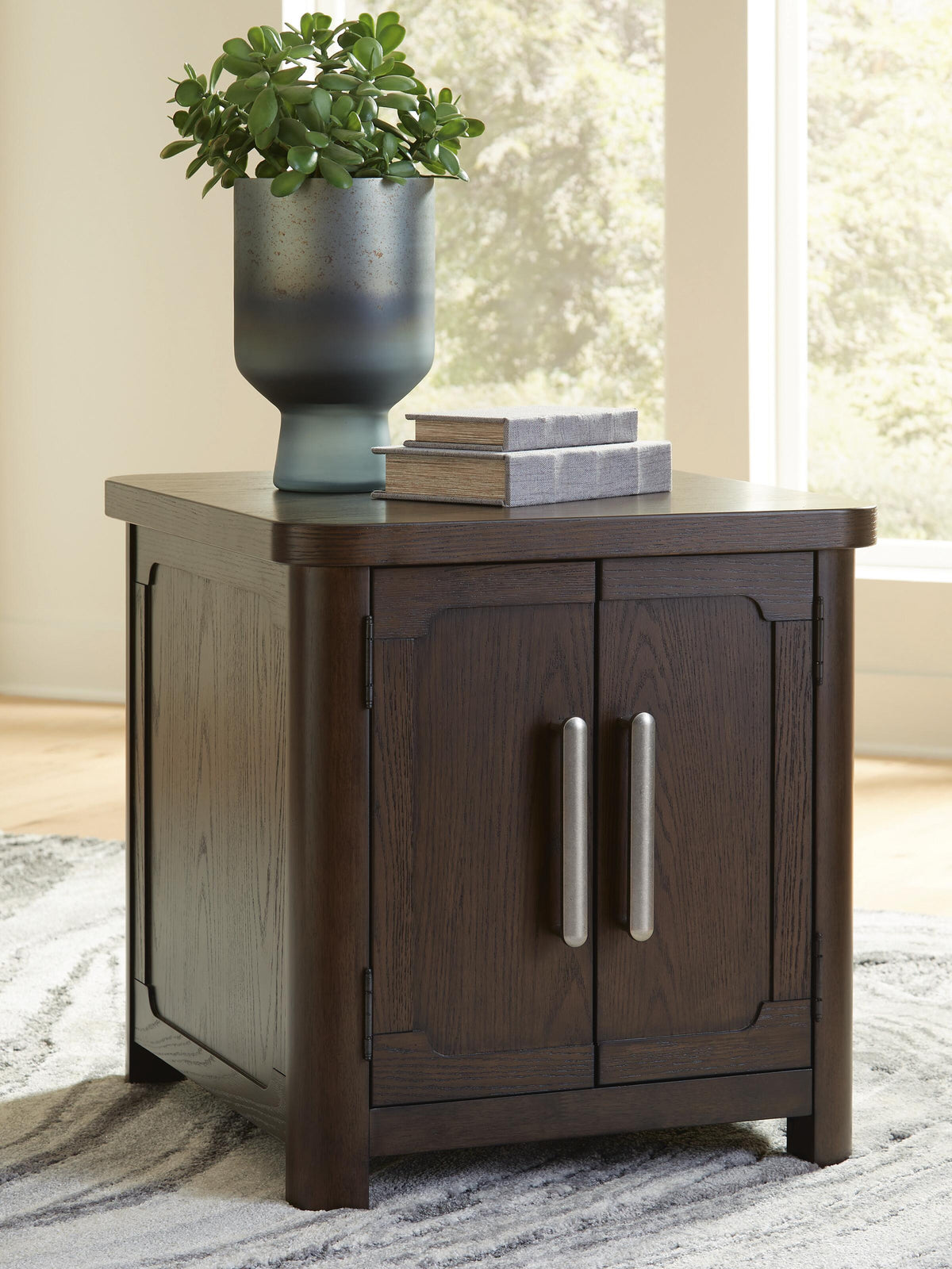 Breckington End Table - Dark Brown (2)
