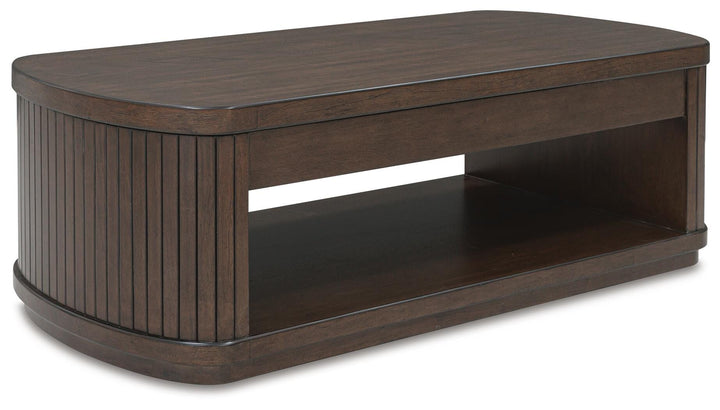Korestone Lift-Top Coffee Table - Dark Brown (1)