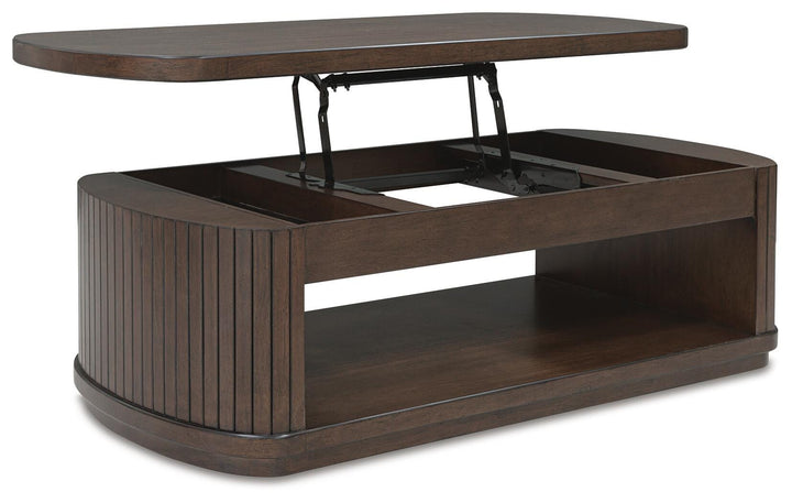 Korestone Lift-Top Coffee Table - Dark Brown (3)