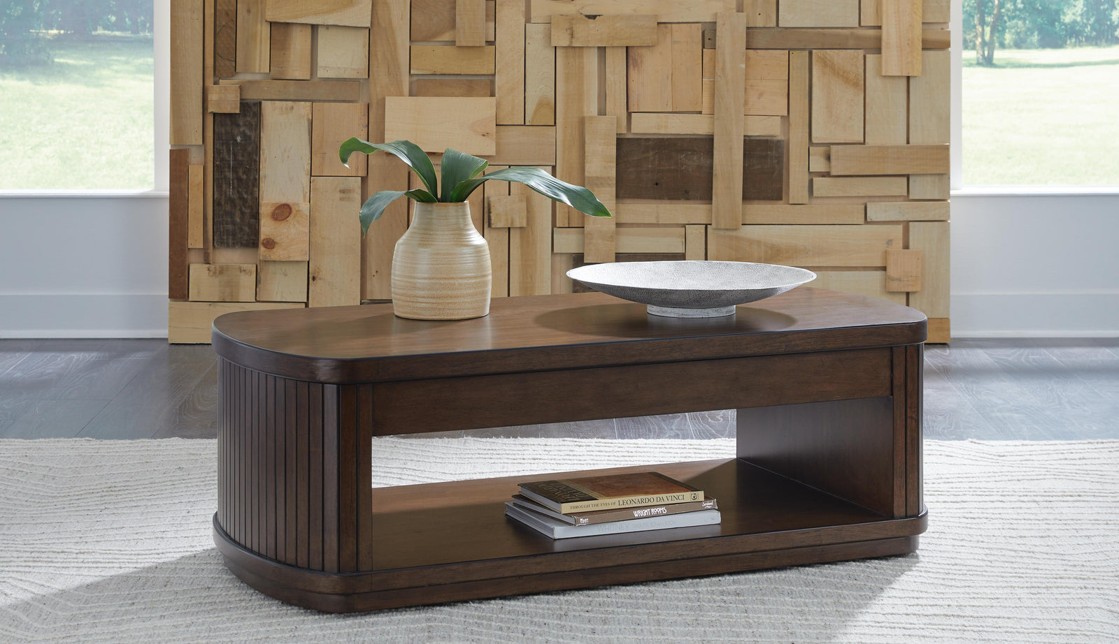 Korestone Lift-Top Coffee Table - Dark Brown (2)