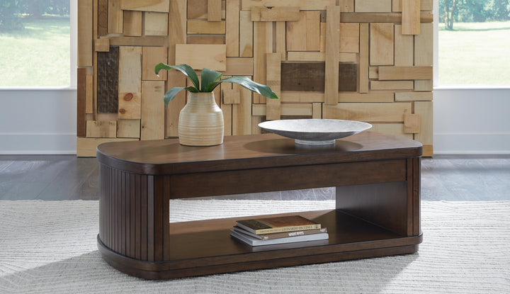 Korestone Lift-Top Coffee Table - Dark Brown (2)