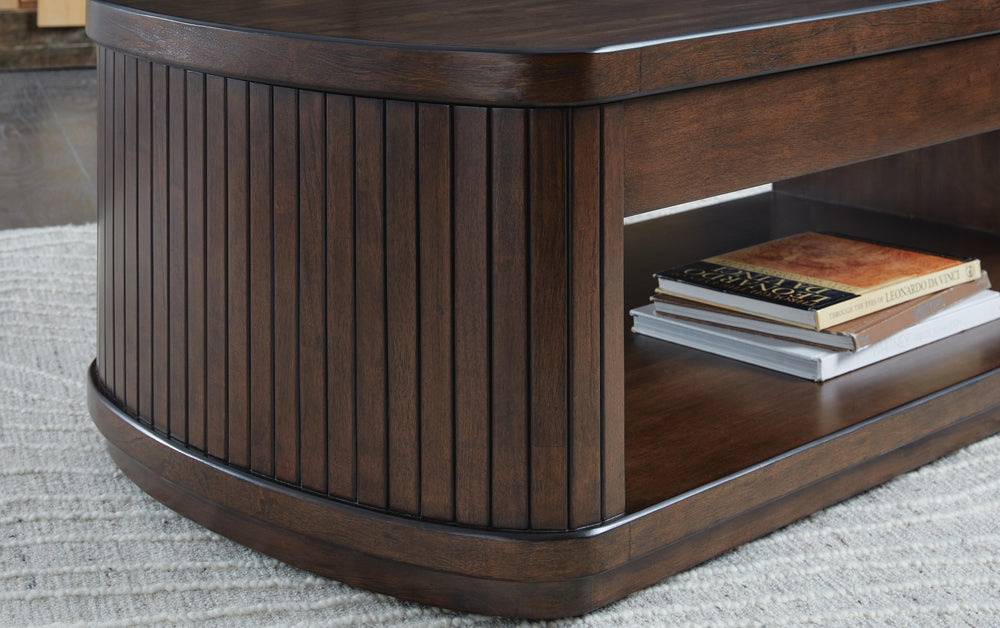 Korestone Lift-Top Coffee Table - Dark Brown (9)